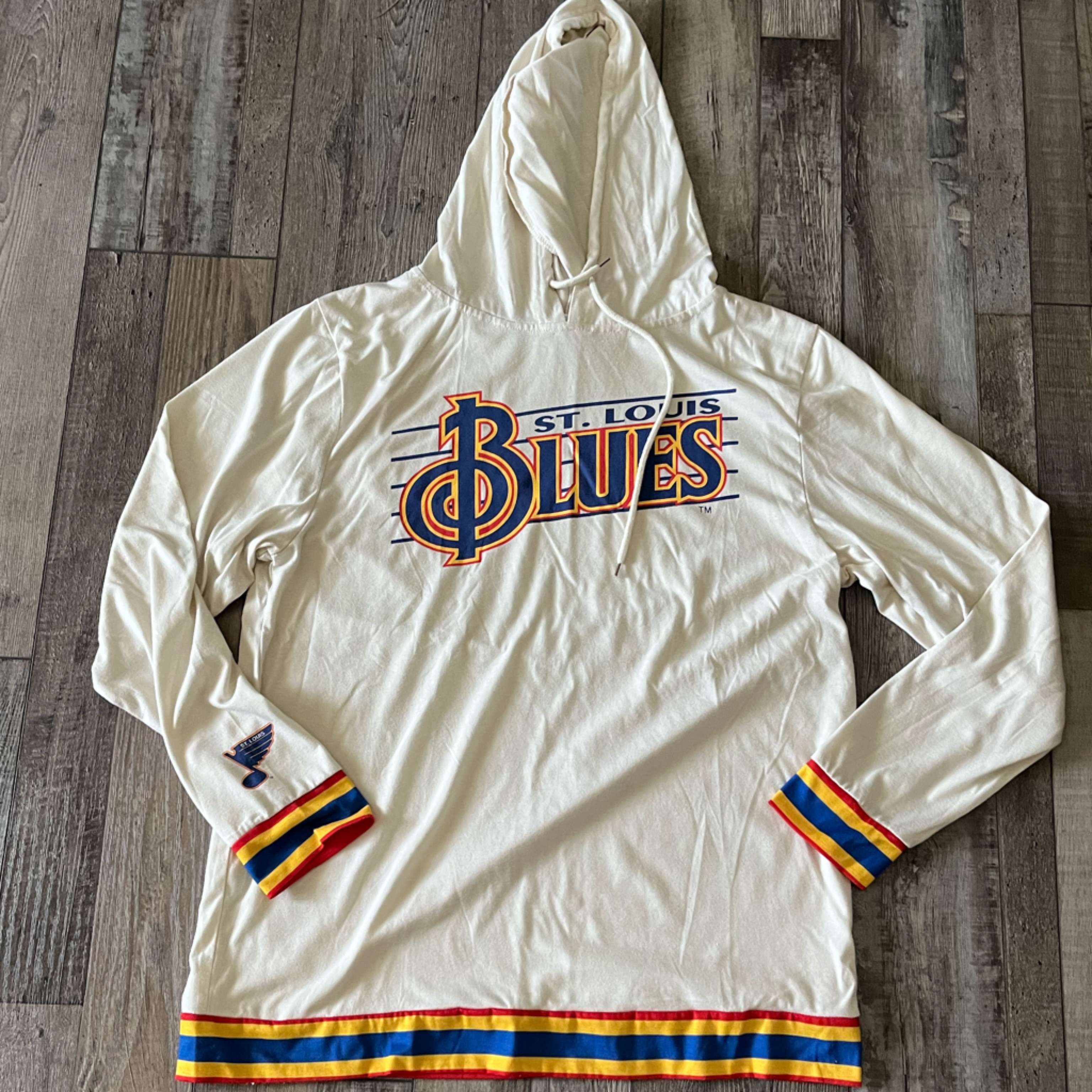 Stl Blues Hooded T-Shirt, Sz Xl